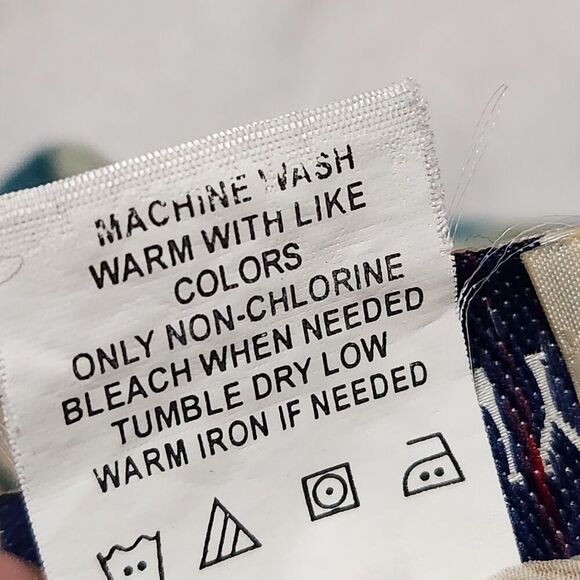 Donnkenny Blouse Size Large Blue Lightweight Shoulder Pads Summer - Picture 11 of 11